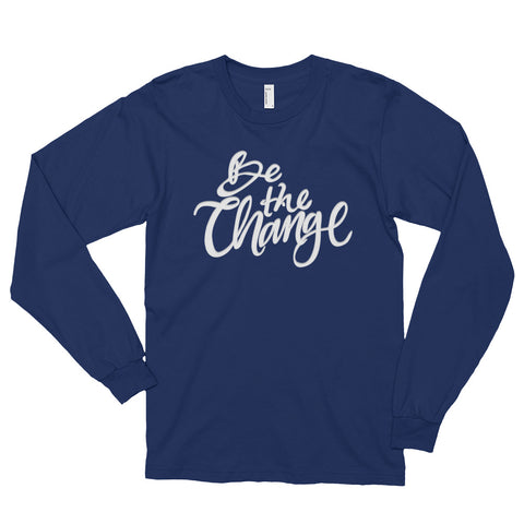 Be the Change Long Sleeve - Navy - Front